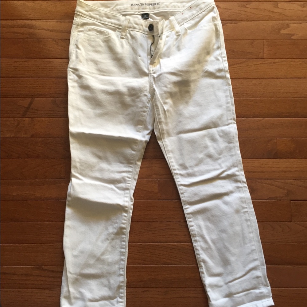 White PETITE Banana Republic Jeans